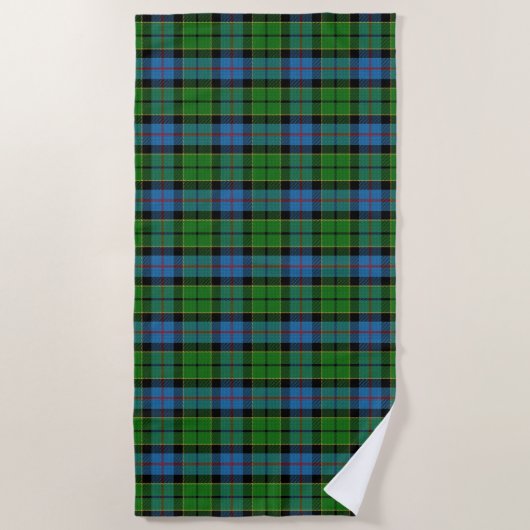 Schotse accenten Clan Forsyth Tartan Strandlaken (Voorkant)
