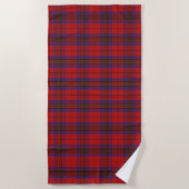Schotse accenten Clan Leslie Red Tartan Strandlaken (Voorkant)