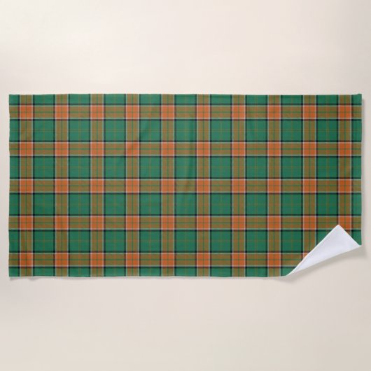 Schotse accenten Clan Pollock Tartan Strandlaken (Voorkant)