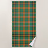 Schotse accenten Clan Pollock Tartan Strandlaken (Voorkant)