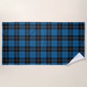 Schotse Accenten Clan Ramsay Blauw Zwart Tartan Strandlaken