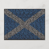 Schotse achternaam briefkaart (Voorkant)