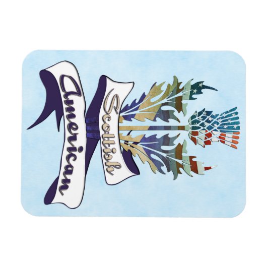 Schotse Amerikaanse distel flexi magneet (Horizontaal)