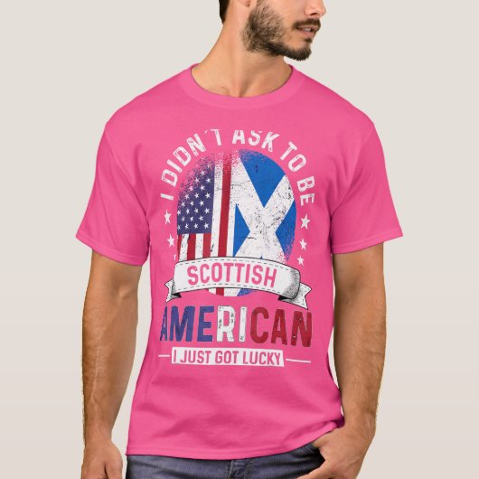 Schotse Amerikaanse landen Flags Pride Scotland F T-shirt (Voorkant)
