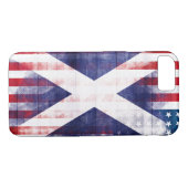 Schotse Amerikaanse vlag | Houtkorrels en schildpa Case-Mate iPhone Case (Achterkant (Horizontaal))