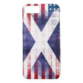 Schotse Amerikaanse vlag | Houtkorrels en schildpa Case-Mate iPhone Case (Achterkant)
