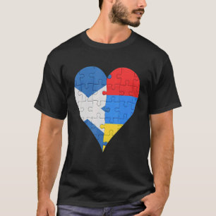 Schotse Armeense vlag hart T-shirt
