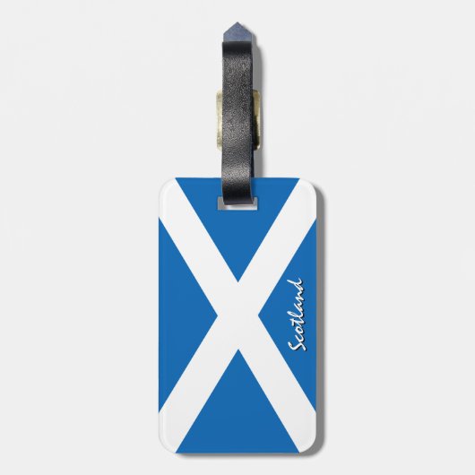 Schotse Bagagelabels, patriottische Schotse vlag Bagagelabel (Achterkant verticaal)