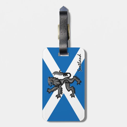 Schotse Bagagelabels, Rampant, Schotse vlag Bagagelabel (Achterkant verticaal)