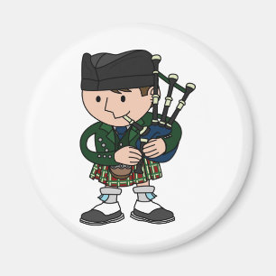 Schotse bagpiper die bagpipes speelt magneet