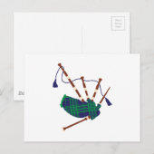 Schotse Bagpipes Briefkaart (Voorkant / Achterkant)