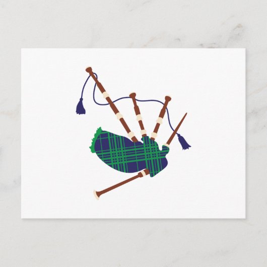 Schotse Bagpipes Briefkaart (Voorkant)