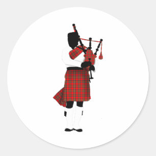 Schotse Bagpipes Ronde Sticker
