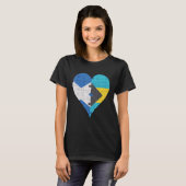 Schotse Bahamaanse vlag hart T-shirt (Voorkant volledig)