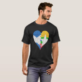 Schotse Birmaanse vlag hart T-shirt (Voorkant volledig)