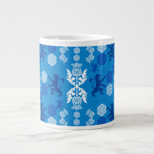 Schotse blauw en wit grote koffiekop