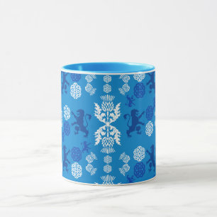 Schotse blauw en wit mok