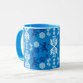 Schotse blauw en wit mok (Voorkant links)