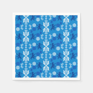 Schotse blauw en wit servet