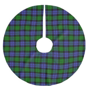 Schotse blauwe en groene tartan kerstboom rok