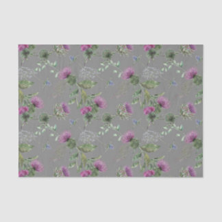 Schotse bloem- en tartan serie ontwerp 1 tissuepapier