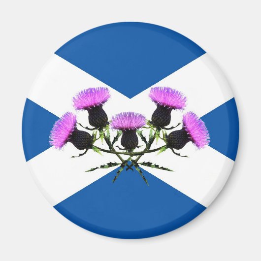 Schotse bloem magneet (Voorkant)