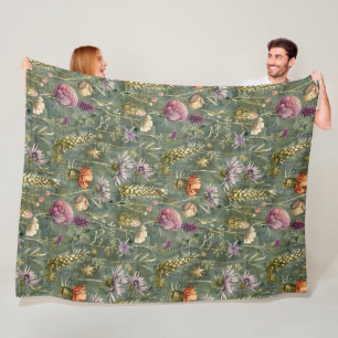 Schotse bloemen fleece deken