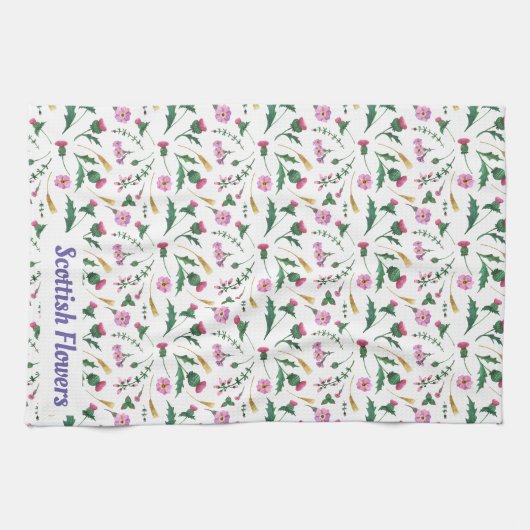 Schotse bloemen theedoek (Horizontaal)