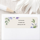 Schotse Bluebell Distel Retouradreslabel Etiket (Insitu)