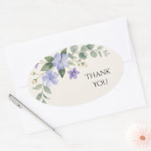 Schotse Bluebell Thistle Dank U Ovale Sticker (Envelop)