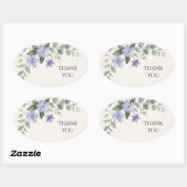 Schotse Bluebell Thistle Dank U Ovale Sticker (Vel)