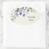Schotse Bluebell Thistle Dank U Ovale Sticker (Tas)