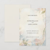 Schotse Blush Bloemen Save the Date Kaart (Voorkant / Achterkant)