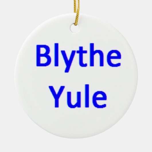 Schotse blythe yule keramisch ornament (Voorkant)