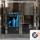 Schotse Bobby Burns Whiskey Cocktail Raamsticker (Kantoordeur)