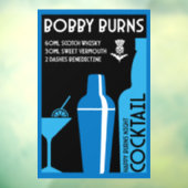 Schotse Bobby Burns Whiskey Cocktail Raamsticker (Vel 3)