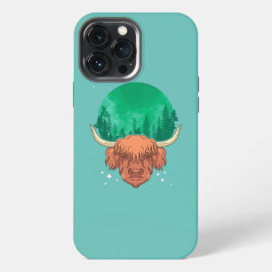 Schotse boer runderen boerderij dier bos iPhone 13 pro max hoesje