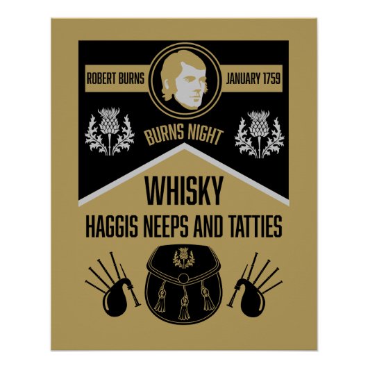 Schotse brandwonden avondmaal perfect poster (Voorkant)