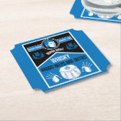 Schotse brandwonden nacht kartonnen onderzetters (Gekanteld)