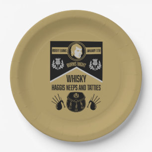 Schotse brandwonden nacht papieren bordje