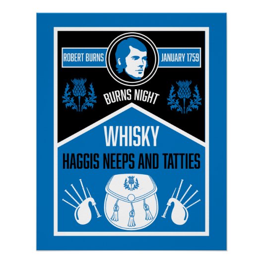 Schotse brandwonden nacht perfect poster (Voorkant)