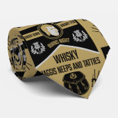 Schotse brandwonden nacht stropdas (Opgerold)