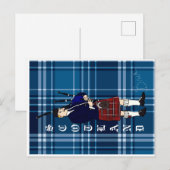 Schotse briefkaart bagpiper (Voorkant / Achterkant)