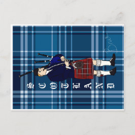 Schotse briefkaart bagpiper