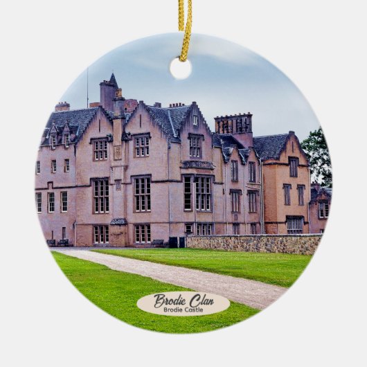 Schotse Brodie Castle Tartan kerstcadeau Keramisch Ornament (Voorkant)