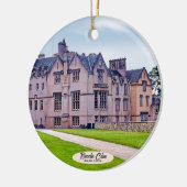 Schotse Brodie Castle Tartan kerstcadeau Keramisch Ornament (Links)