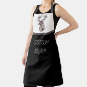 Schotse Bruich (Cook) met Deer en Flowers Schort (Insitu)