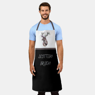 Schotse Bruich (Cook) met Deer en Flowers Schort