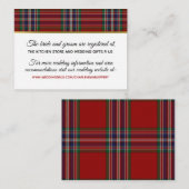 Schotse bruiloft Clan MacFarlane Informatie Kaart (Voorkant / Achterkant)