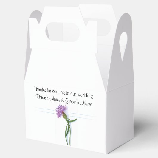 Schotse bruiloft souvenirs, geschenken, giveaways bedankdoosjes (Geopend)